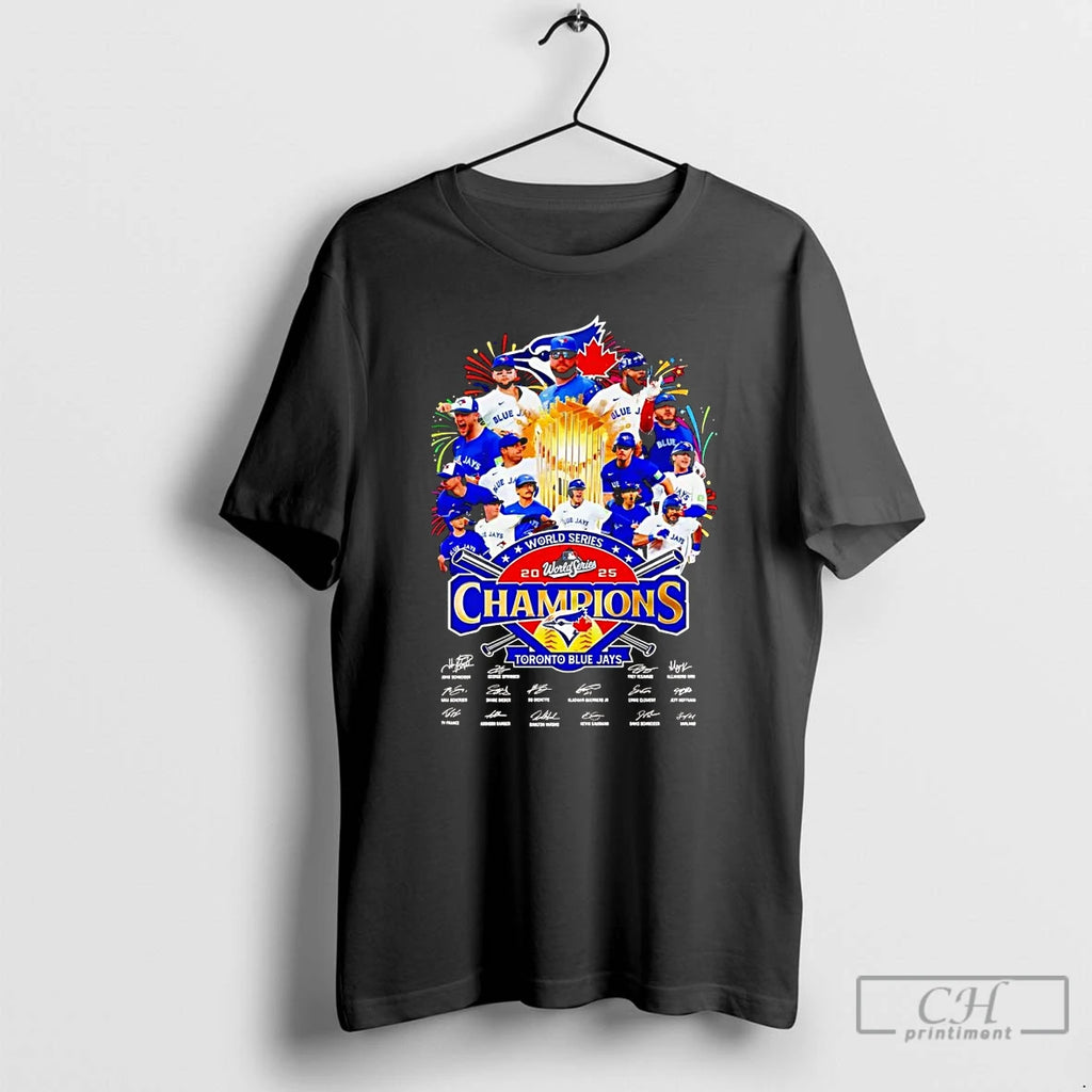Premium Toronto Blue Jays 2025 World Series Champions Team Players T Shirts Hoodie Sweatshirt | PurePodTees.com