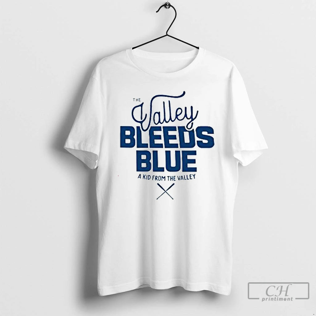 Premium Toronto Blue Jays The Valley Bleeds Blue A Kid From The Valley Mlb Baseball Shirt Hoodie Sweatshirt | PurePodTees.com