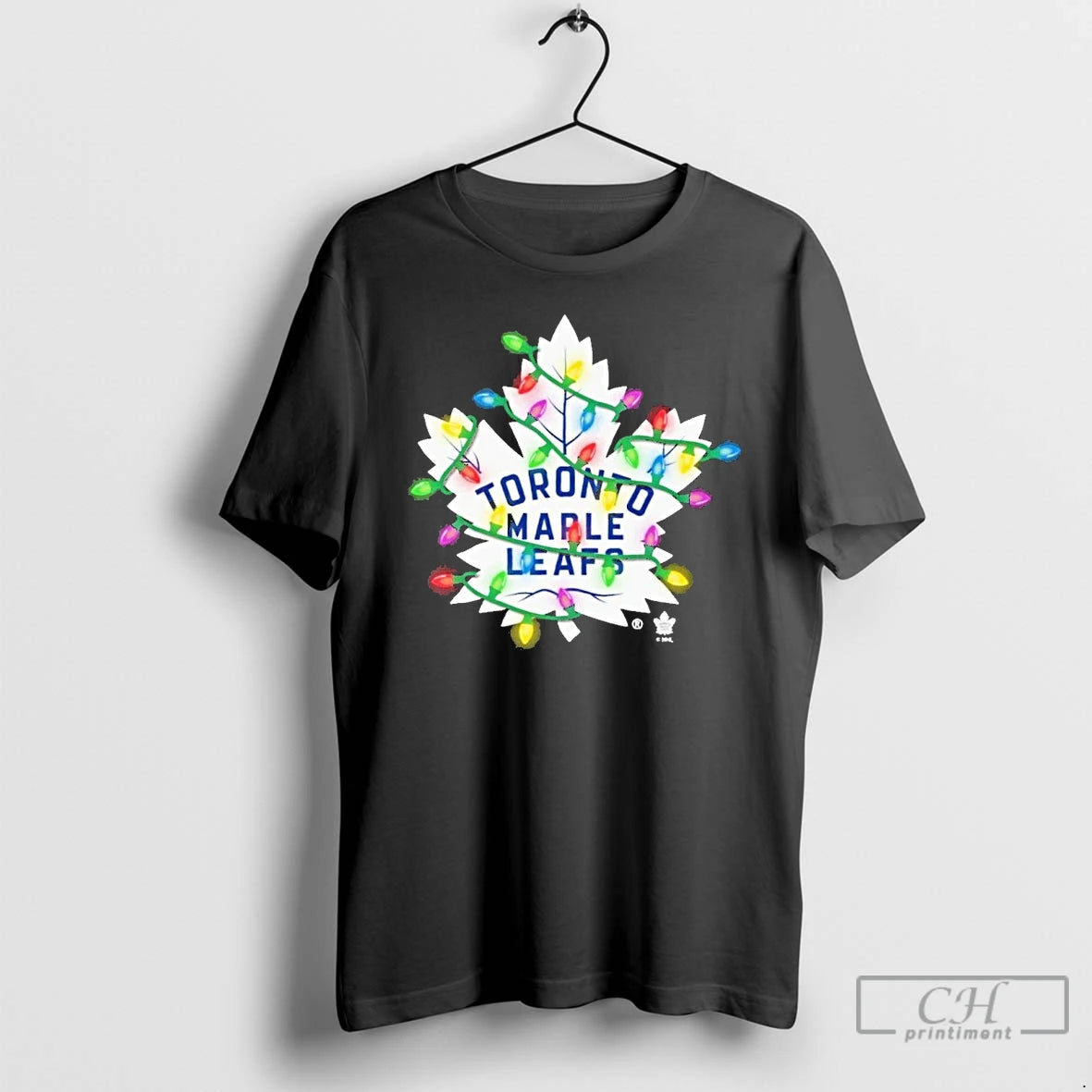 Premium Toronto Maple Leafs Logo Lights Christmas Shirt Hoodie Sweatshirt | PurePodTees.com