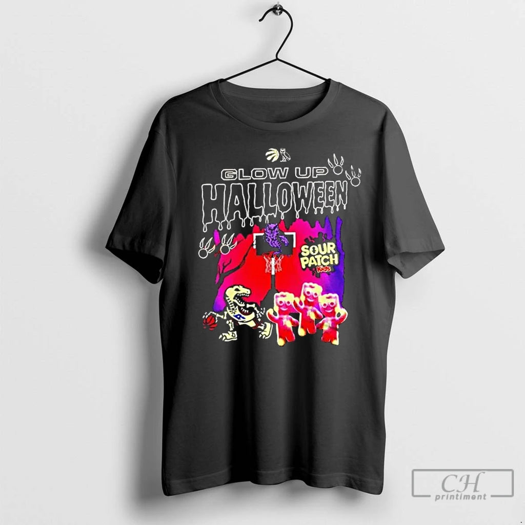 Premium Toronto Raptors Glow Up Halloween Sour Patch Kids 2 Sided Shirt Hoodie Sweatshirt | PurePodTees.com
