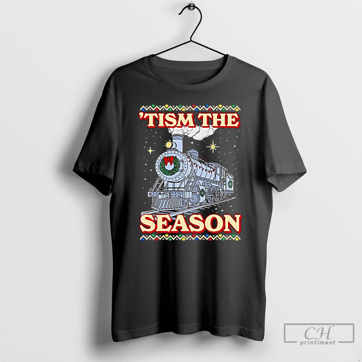Premium Train Tism The Season Christmas T Shirts Hoodie Sweatshirt | PurePodTees.com