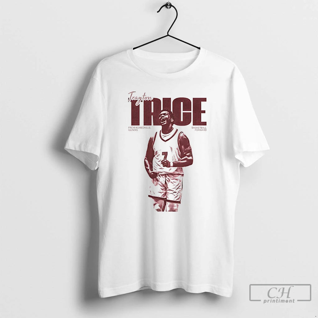 Premium Trayton Trice Player Basketball Forward From Romeoville Illinois Vintage T Shirts Hoodie Sweatshirt | PurePodTees.com