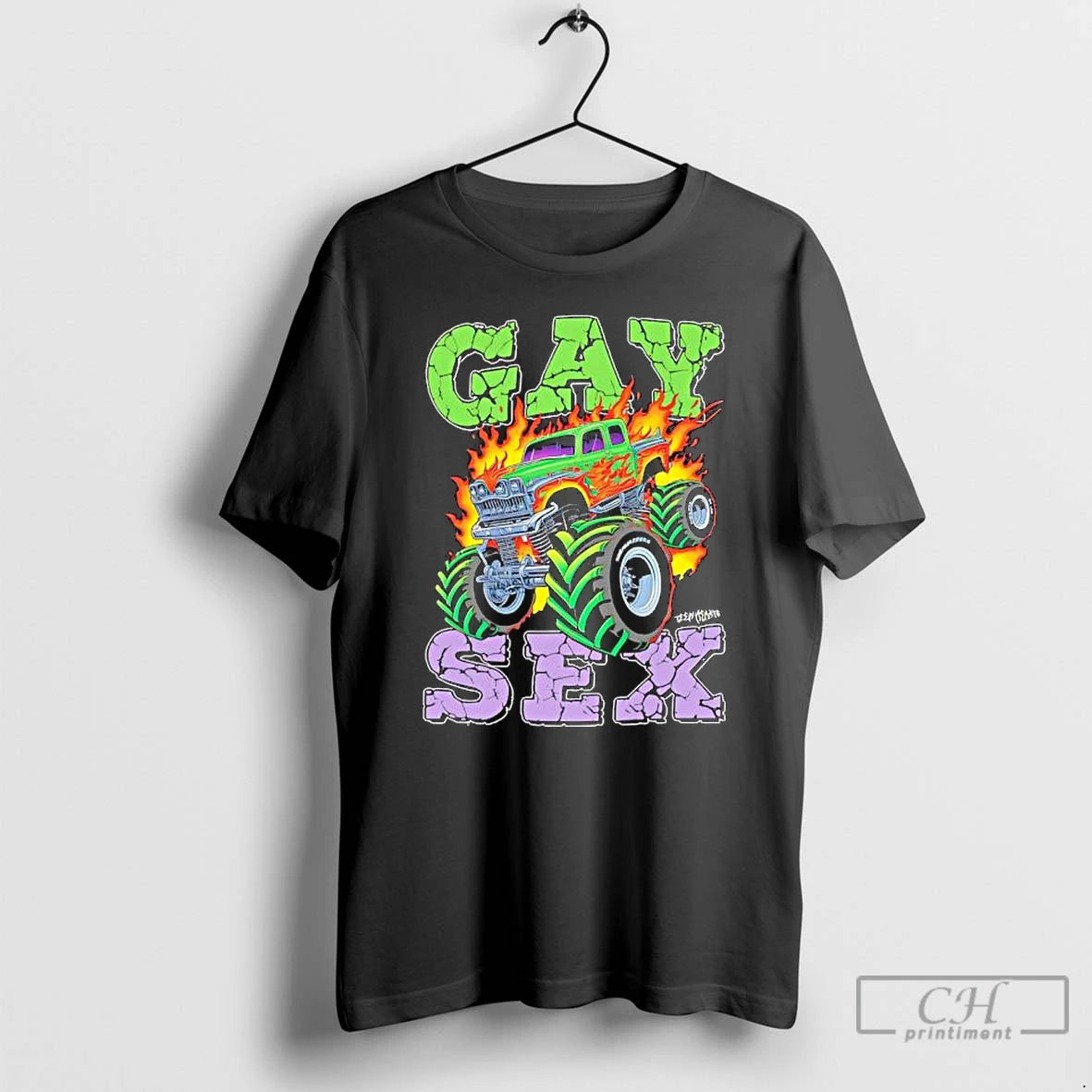 Premium Truck Monster Gay Sex Fire T Shirts Hoodie Sweatshirt | PurePodTees.com