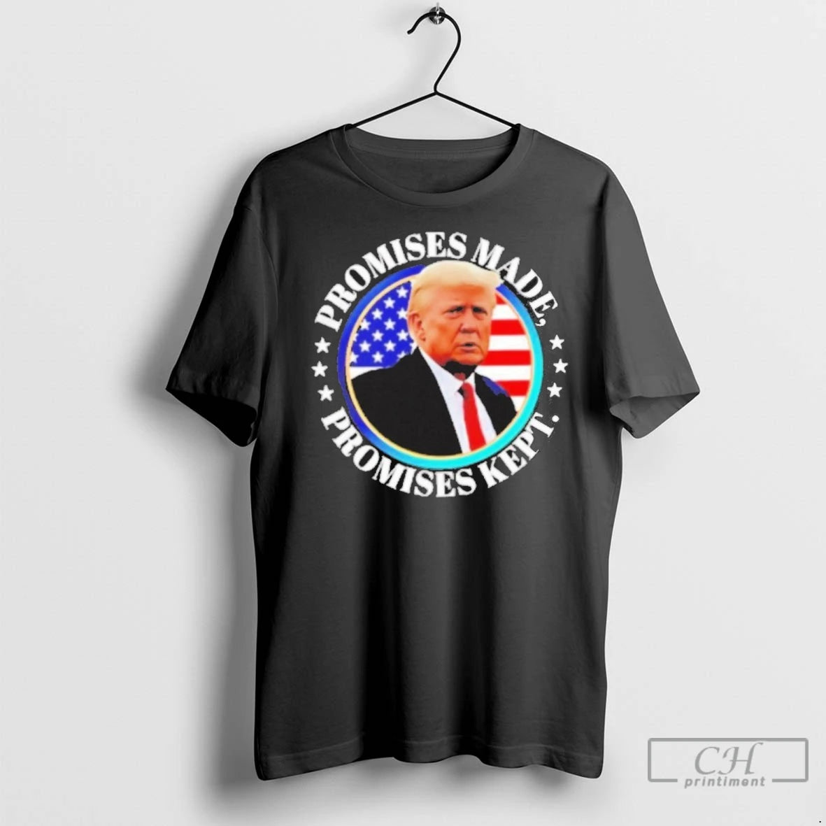 Premium Trump Promises Made Promises Kept 2024 Black Shirt Hoodie Sweatshirt | PurePodTees.com