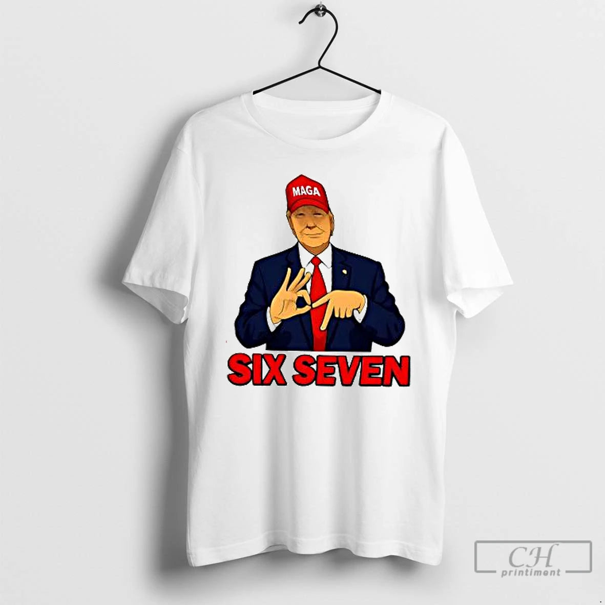 Premium Trump Hat Maga Six Seven Meme T Shirts Hoodie Sweatshirt | PurePodTees.com
