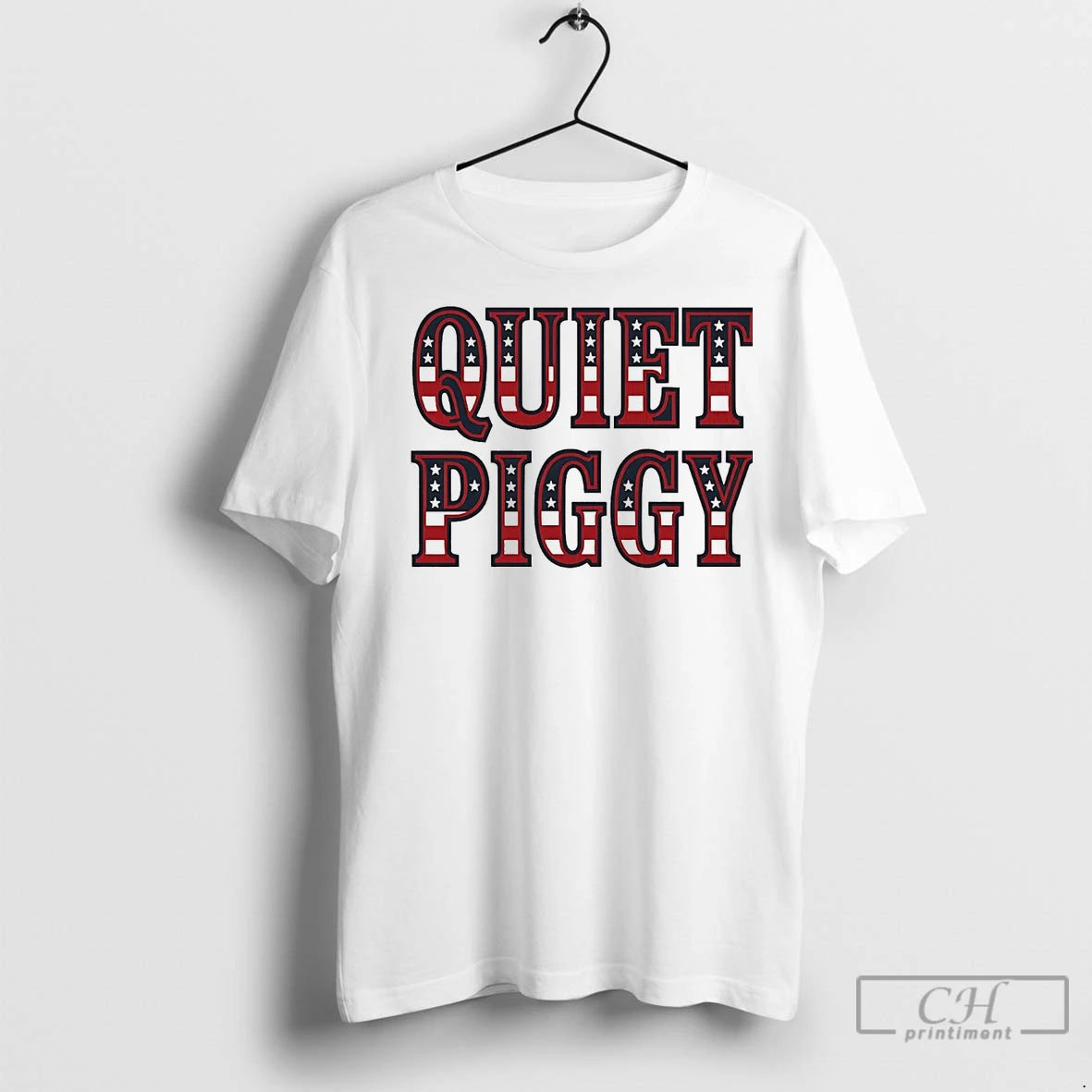 Premium Trump Quiet Piggy Usa Flag Shirt Hoodie Sweatshirt | PurePodTees.com
