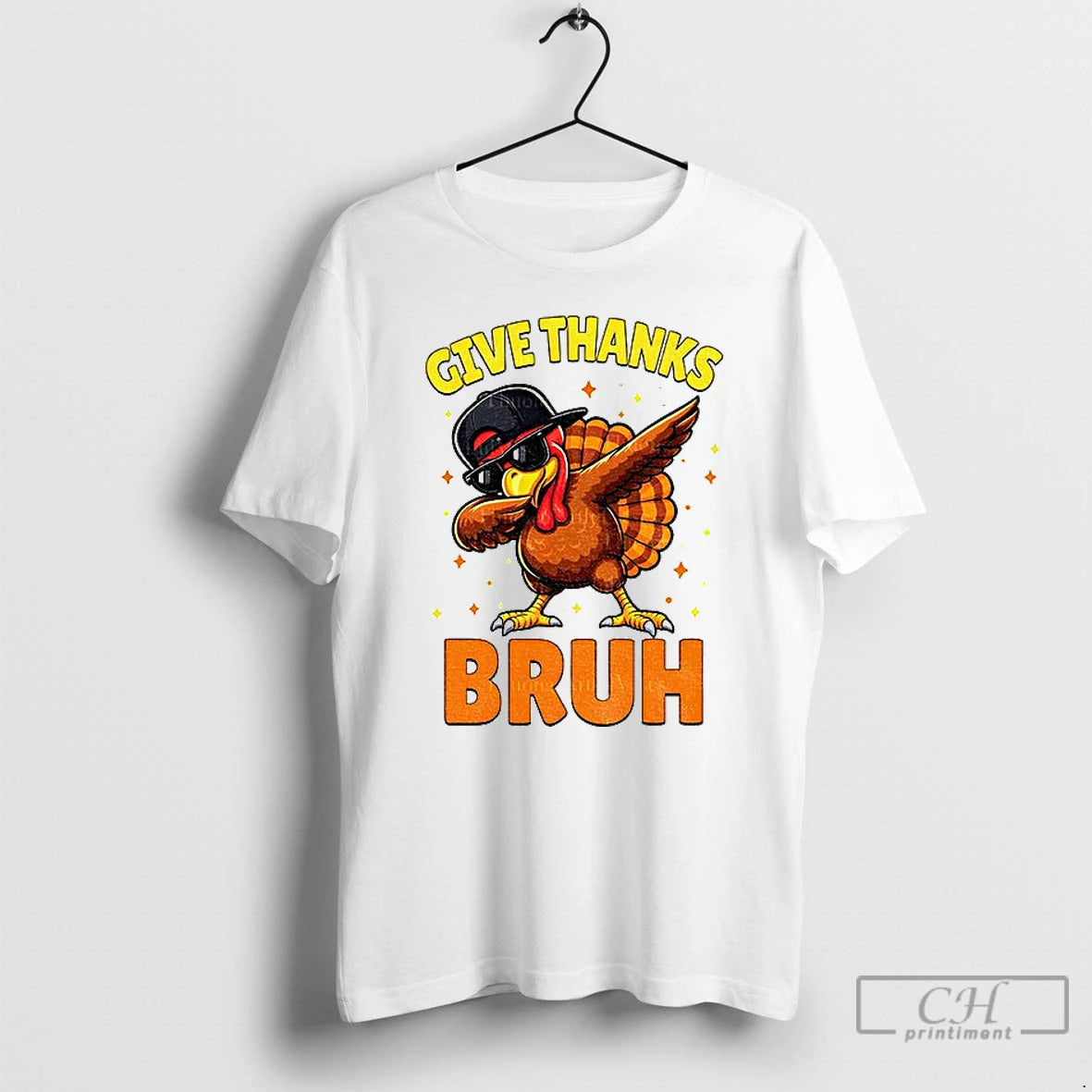 Premium Turkey Dabbing Give Thanks Bruh Thanksgiving T Shirts Hoodie Sweatshirt | PurePodTees.com