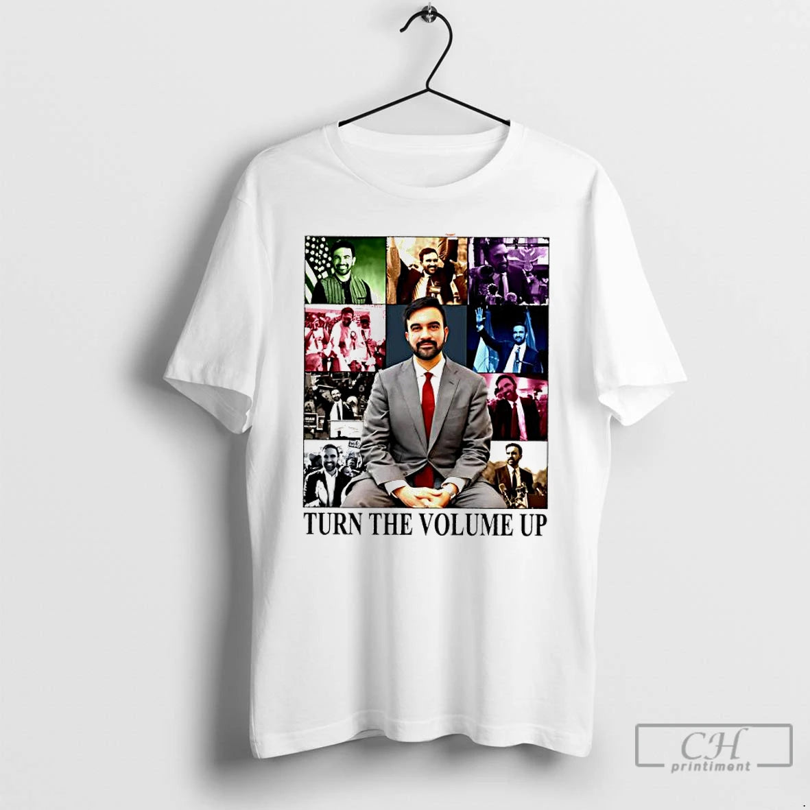Premium Turn The Volume Up Zohran For New York City Mayor The Era Tour Shirt Hoodie Sweatshirt | PurePodTees.com