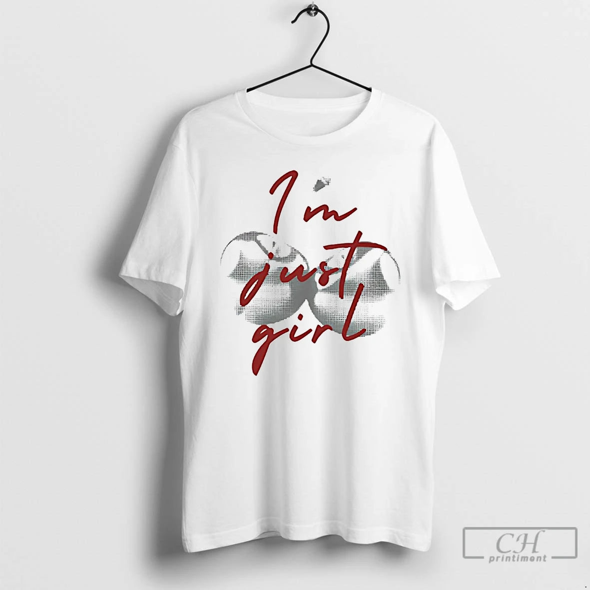 Premium Twin Cherry Im Just A Girl T Shirts Hoodie Sweatshirt | PurePodTees.com