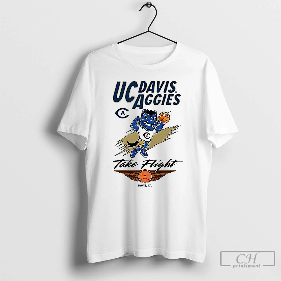 Premium Uc Davis Aggies Basketball Take Flight Mascot Shirt Hoodie Sweatshirt | PurePodTees.com