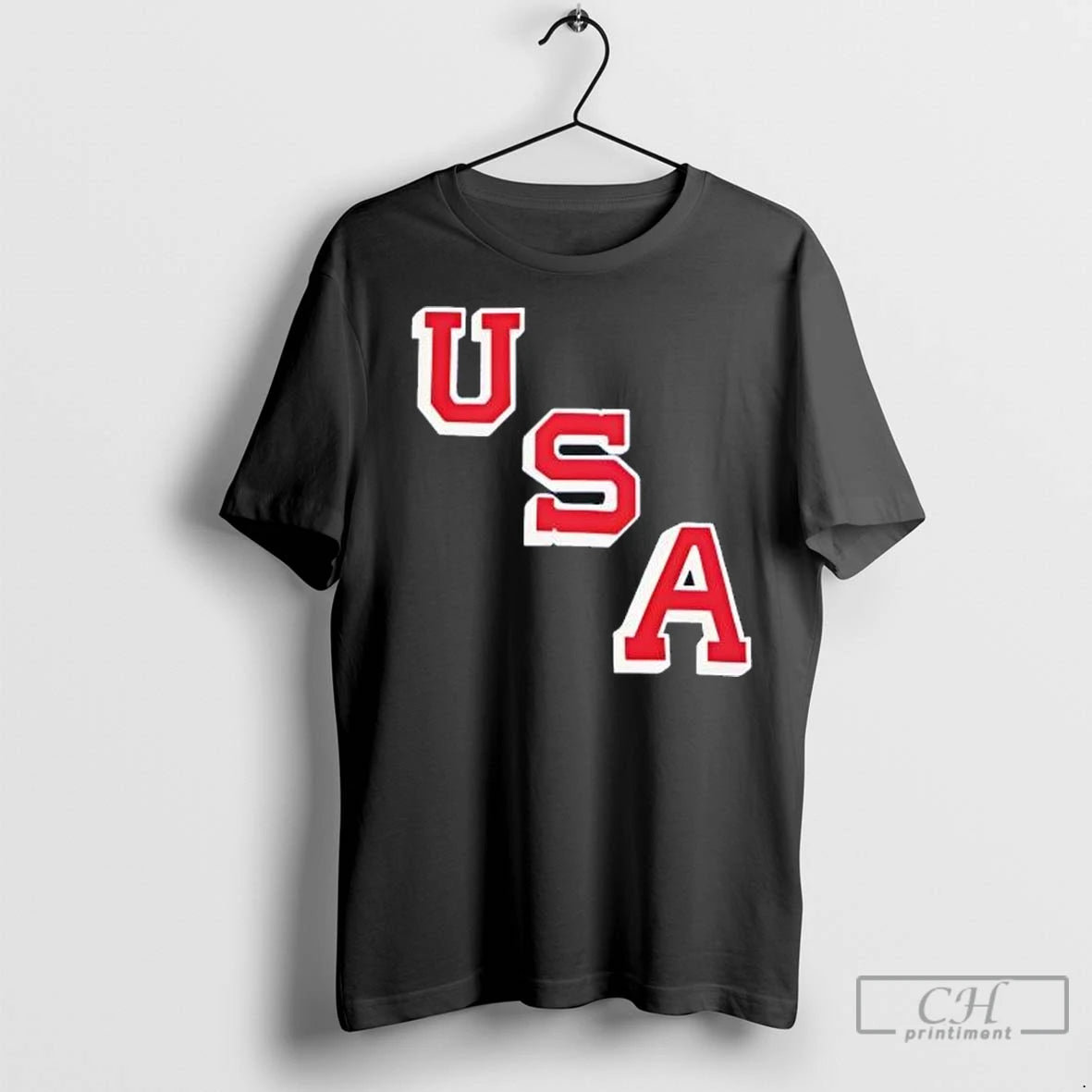 Premium Usa Hockey Diagonal Graphic Shirt Hoodie Sweatshirt | PurePodTees.com