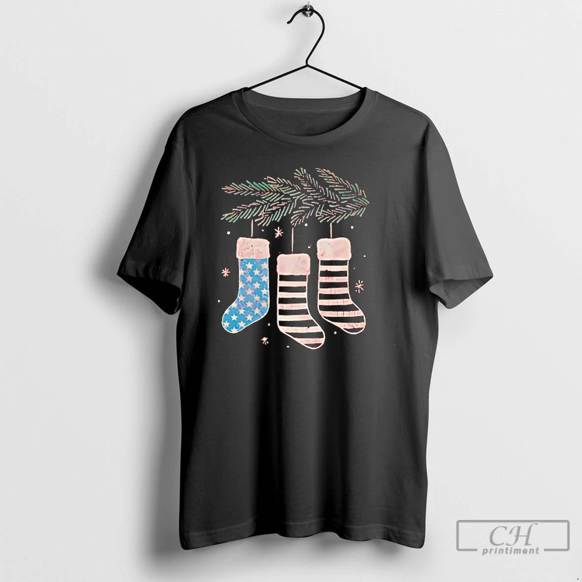 Premium Usa Stockings Christmas T Shirts Hoodie Sweatshirt | PurePodTees.com