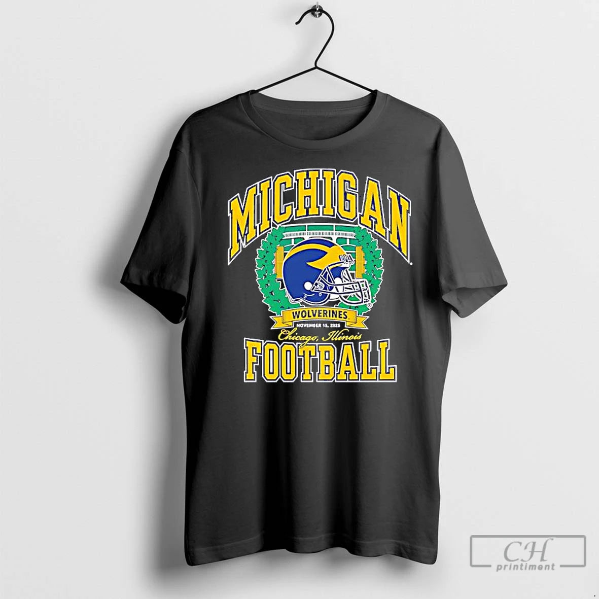 Premium Valiant University Of Michigan Football Chicago Game Shirt Hoodie Sweatshirt | PurePodTees.com