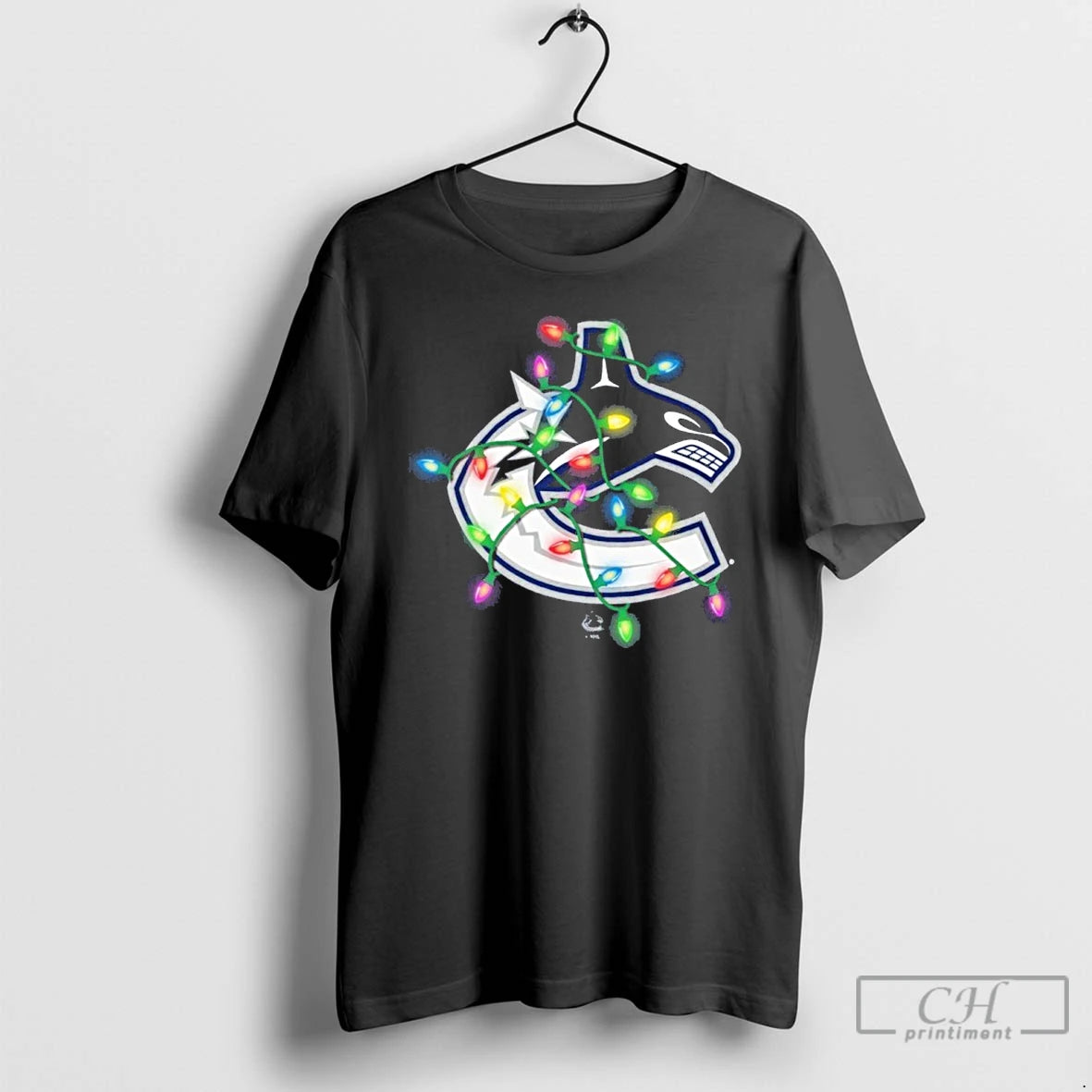 Premium Vancouver Canucks Logo Lights Christmas Shirt Hoodie Sweatshirt | PurePodTees.com