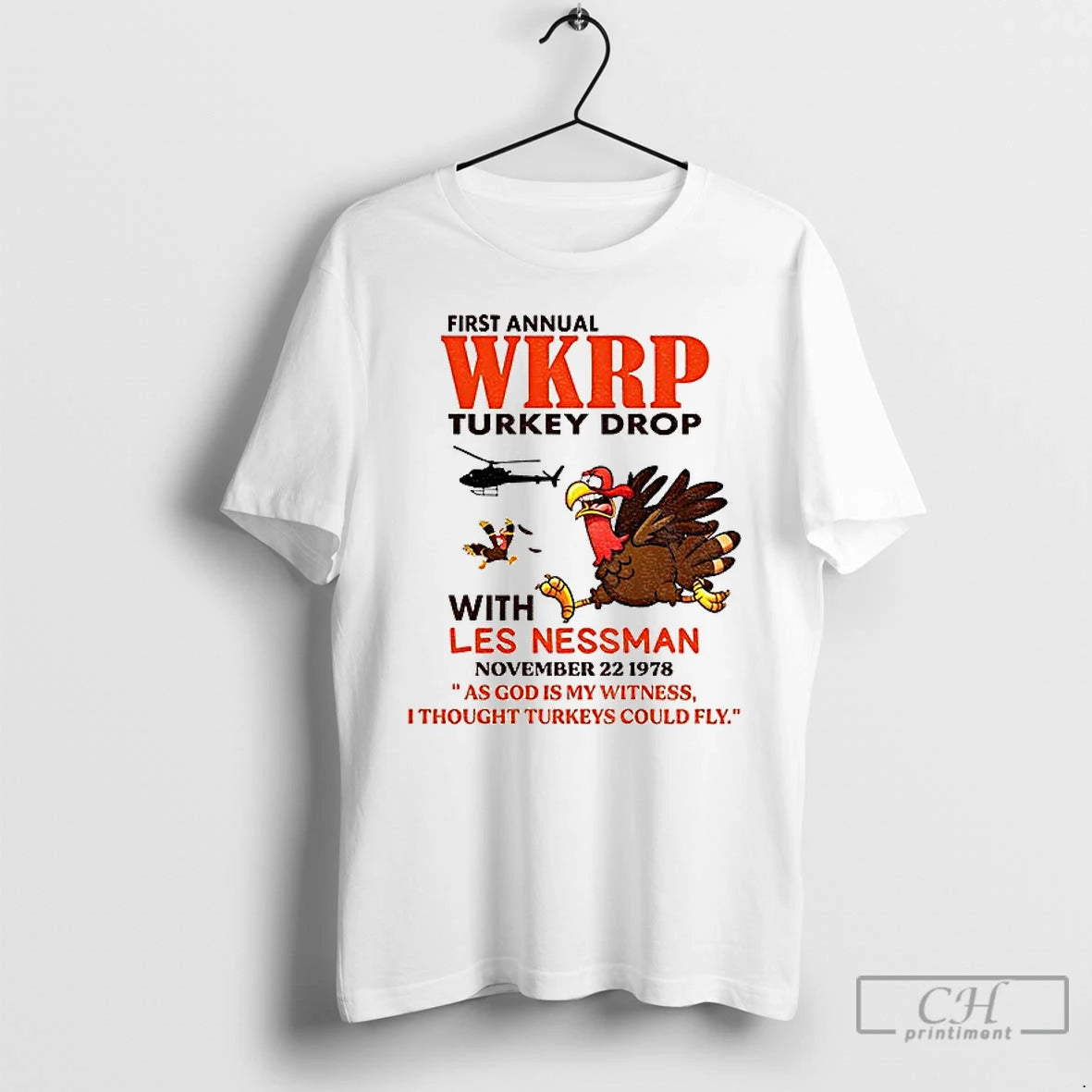 Premium Vintage Wkrp Turkey Drop First Annual With Less Nessman T Shirts Hoodie Sweatshirt | PurePodTees.com