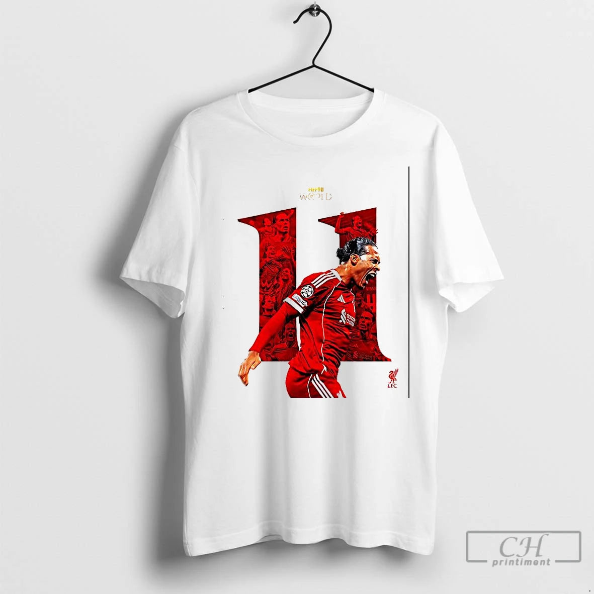 Premium Virgil Van Dijk Liverpool Fifpro World 11 Shirt Hoodie Sweatshirt | PurePodTees.com