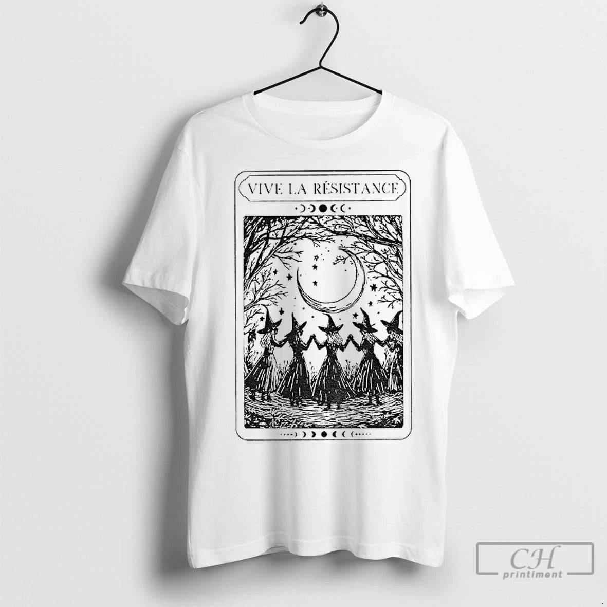 Premium Vive La Resistance Spooky Feminist Anti Patriarchy Halloween Tarot Card Shirt Hoodie Sweatshirt | PurePodTees.com