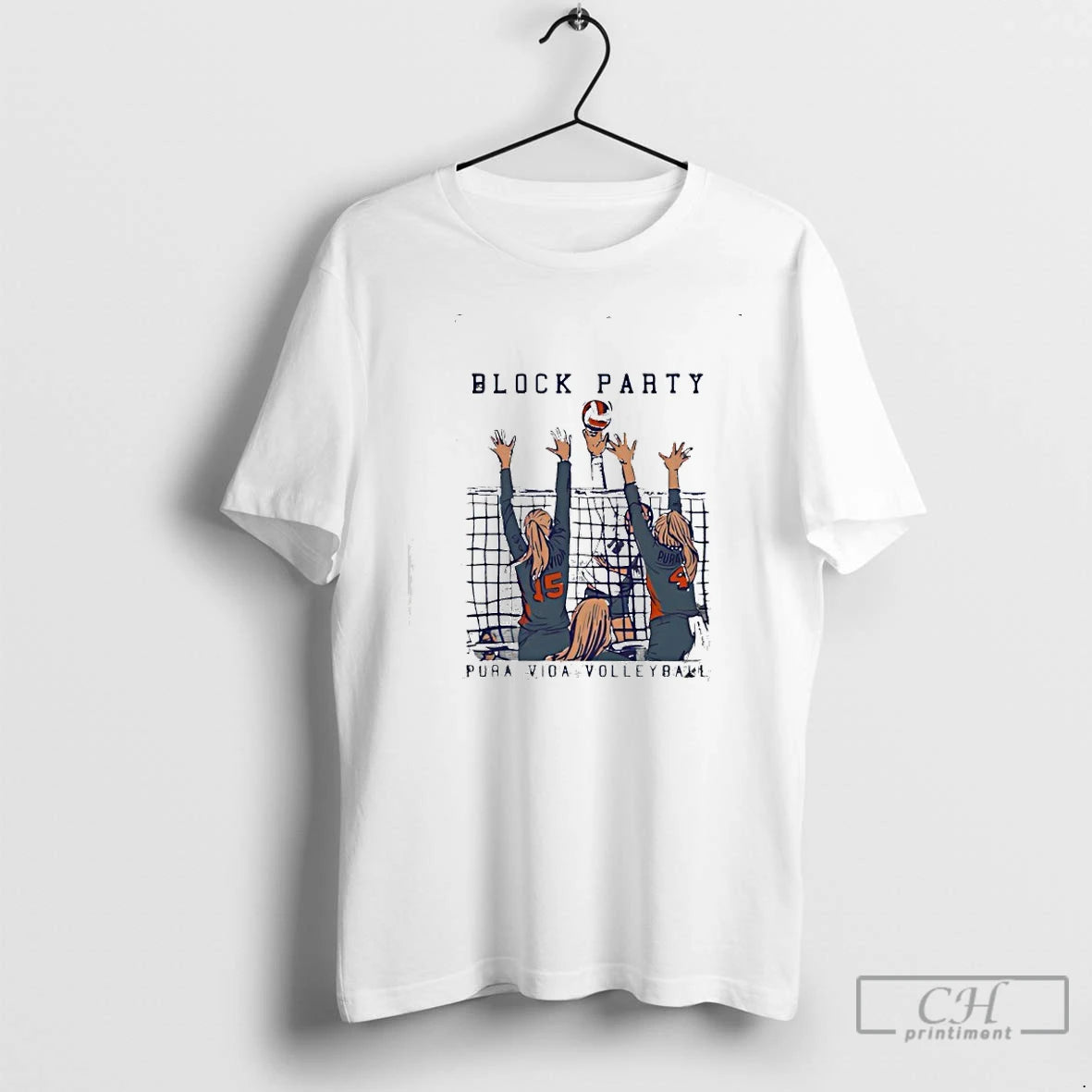 Premium Volleyball Block Party Pura Vida T Shirts Hoodie Sweatshirt | PurePodTees.com