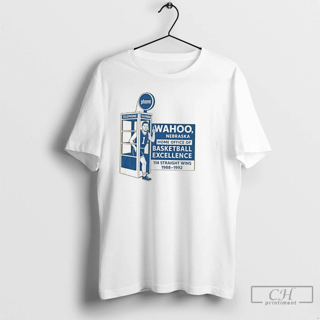Premium Wahoo Nebraska Home Office Of Basketball Excellence T Shirts Hoodie Sweatshirt | PurePodTees.com
