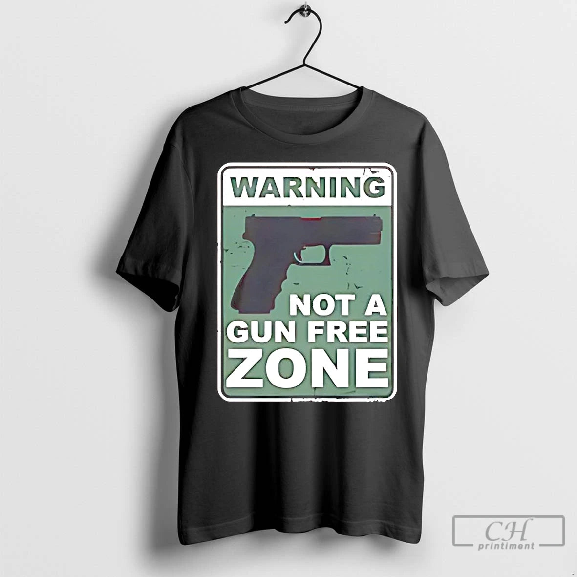 Premium Warning Not A Gun Free Zone Shirt Hoodie Sweatshirt | PurePodTees.com