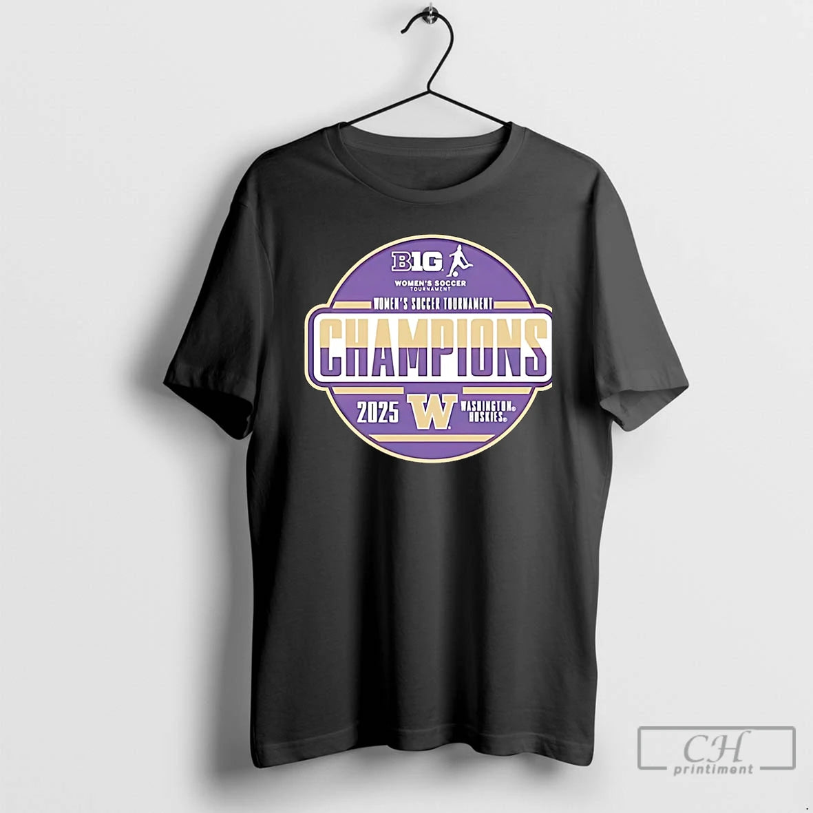 Premium Washington Huskies 2025 Big Ten Womens Soccer Tournament Champions Logo Christmas T Shirts Hoodie Sweatshirt