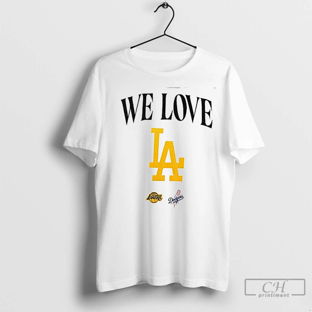 Premium We Love La Los Angeles Lakers Los Angeles Dodgers 2025 Logo Shirt Hoodie Sweatshirt | PurePodTees.com