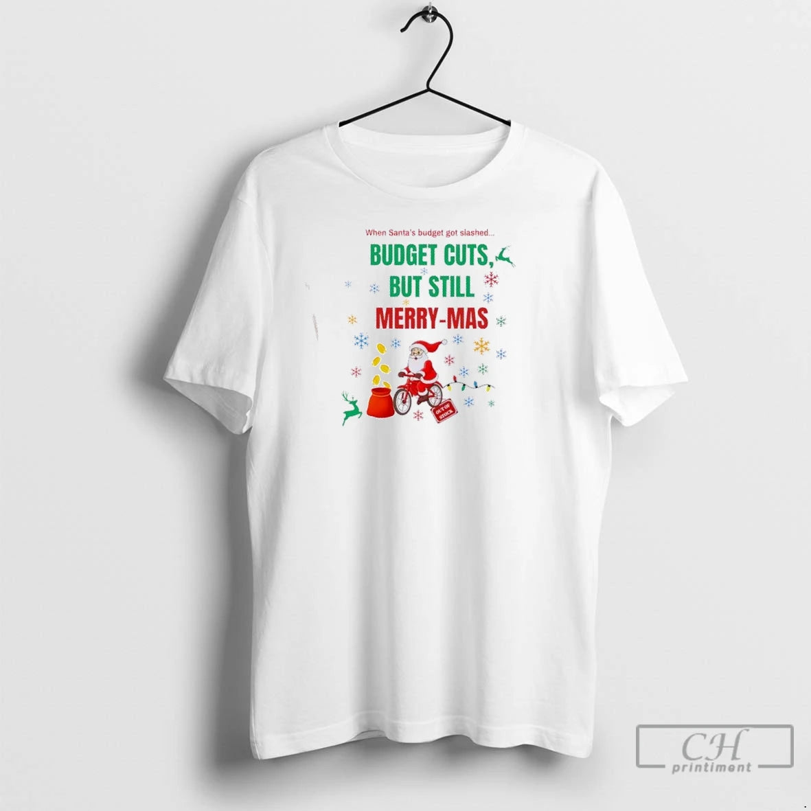Premium When Santas Budget Slashed Budget Cuts But Still Merry Mas Shirt Hoodie Sweatshirt | PurePodTees.com