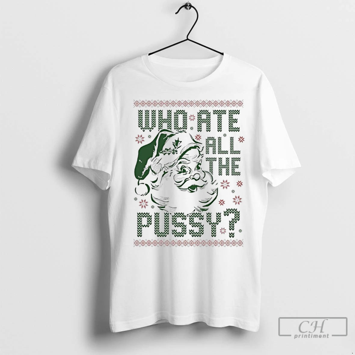 Premium Who Ate All The Pussy Santa 2025 Christmas Ugly Shirt Hoodie Sweatshirt | PurePodTees.com