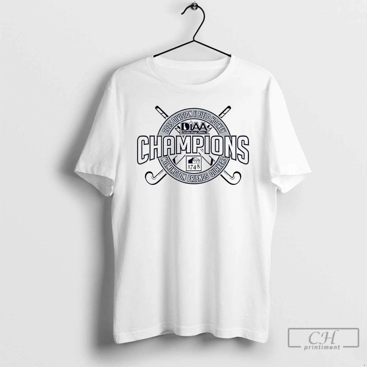Premium Wilmington Friends Quakers 2025 Diaa Field Hockey Champions T Shirts Hoodie Sweatshirt | PurePodTees.com