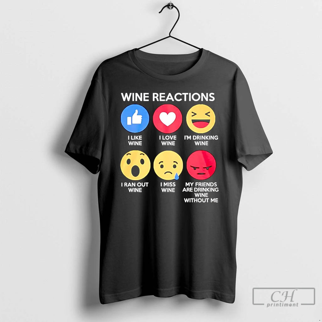 Premium Wine Reactions My Friends Are Drinking Wine Without Me T Shirts Hoodie Sweatshirt | PurePodTees.com