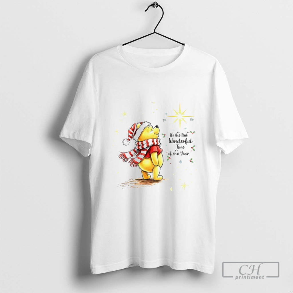 Premium Winnie The Pooh Its The Most Wonderful Time Of The Year Merry Christmas Shirt Hoodie Sweatshirt | PurePodTees.com