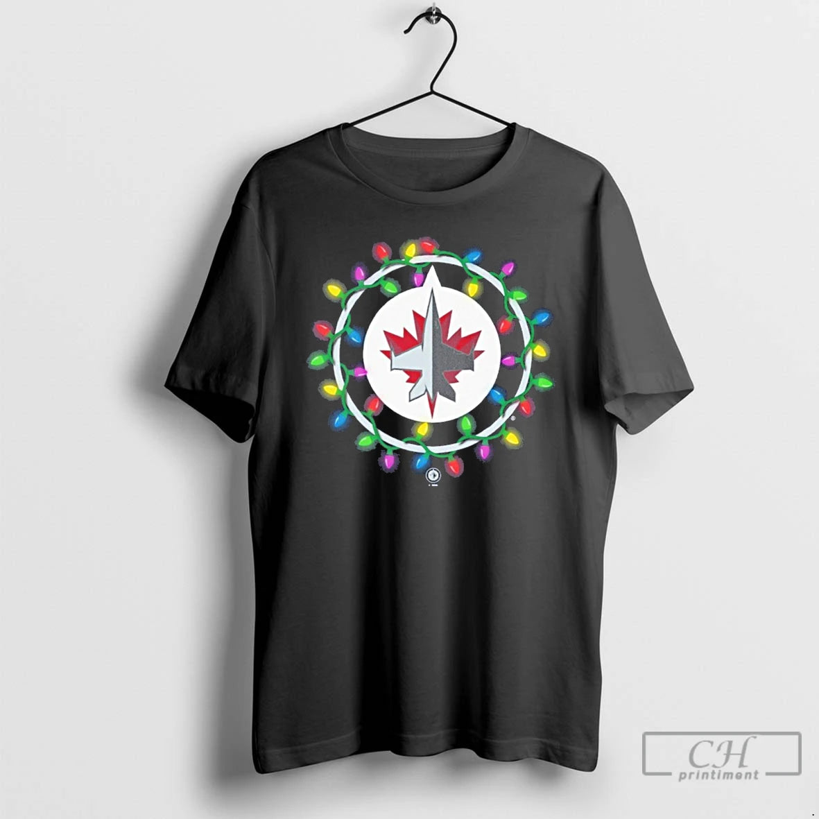 Premium Winnipeg Jets Logo Lights Christmas Shirt Hoodie Sweatshirt | PurePodTees.com