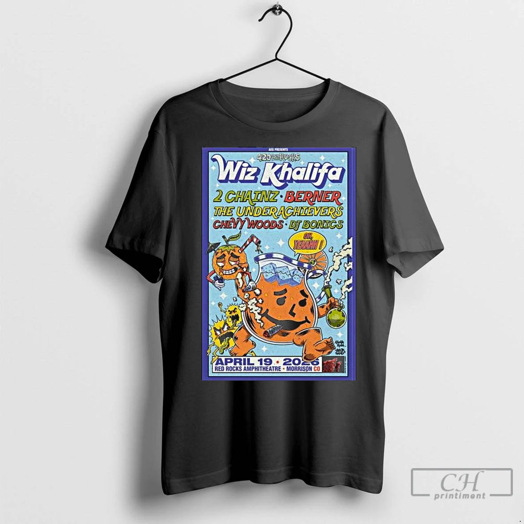 Premium Wiz Khalifa April 19 2026 Red Rocks Park And Amphitheatre Morrison Co Long Sleve Shirt Hoodie Sweatshirt