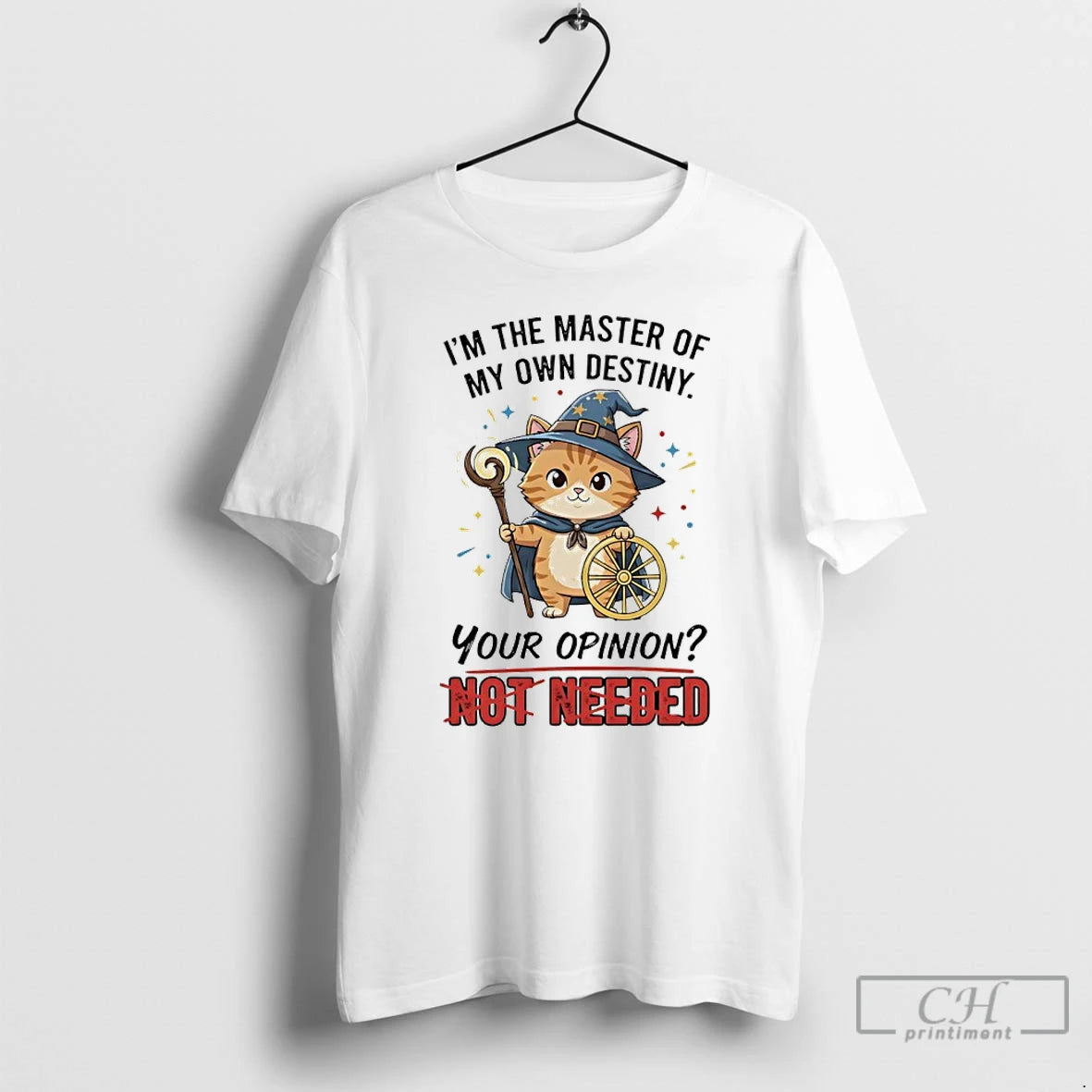 Premium Wizard Cat Im The Master Of My Own Destiny Your Opinion Not Needed Shirt Hoodie Sweatshirt | PurePodTees.com