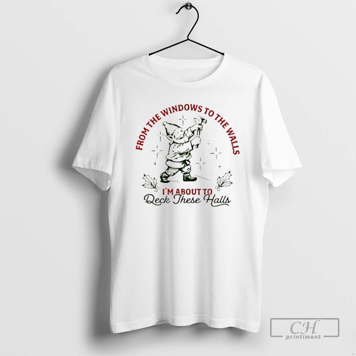 Premium Wizard From The Windows To The Walls Im About To Deck These Halls Christmas Shirt Hoodie Sweatshirt | PurePodTees.com