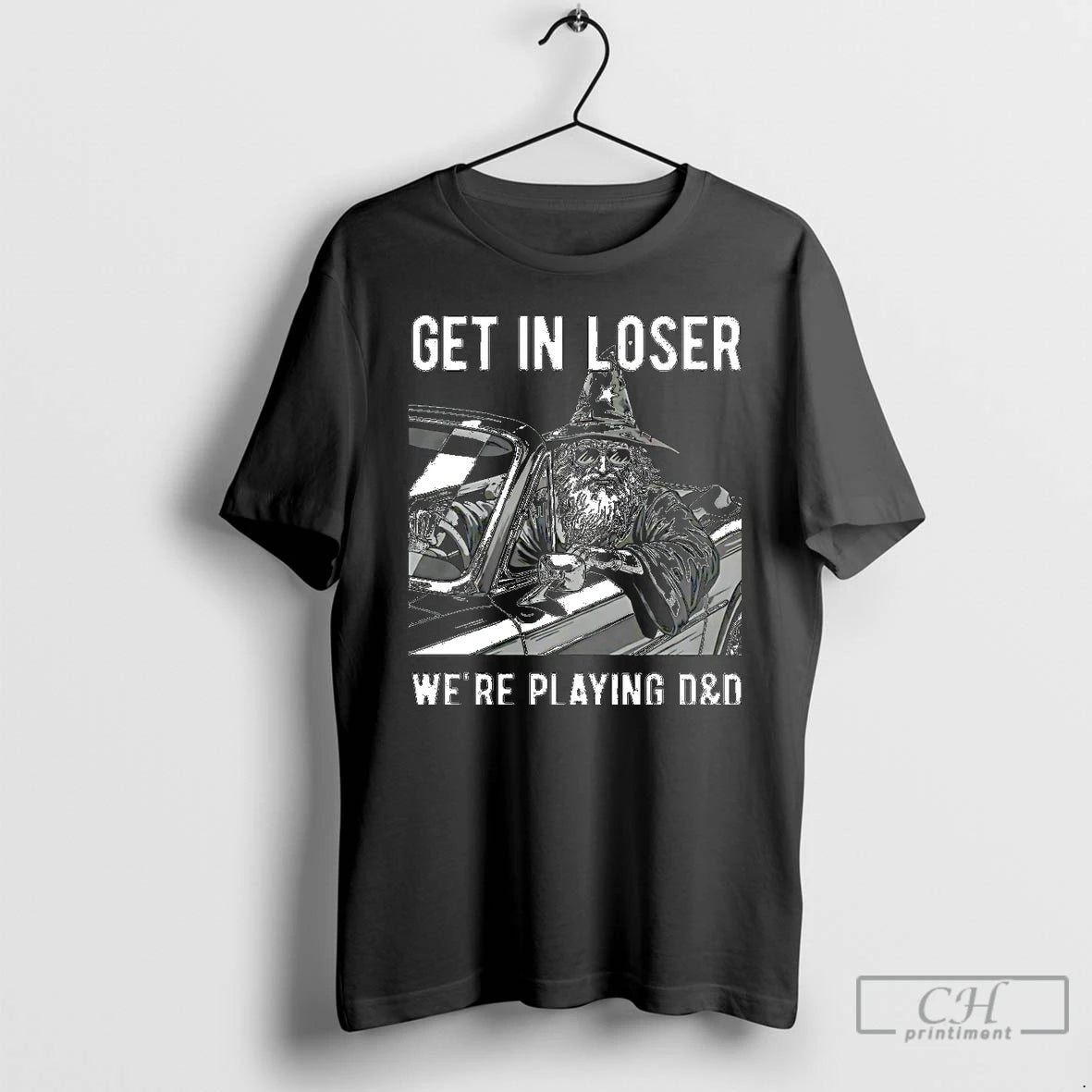 Premium Wizard Get In Loser Were Playing Dd Retro Christmas T Shirts Hoodie Sweatshirt | PurePodTees.com