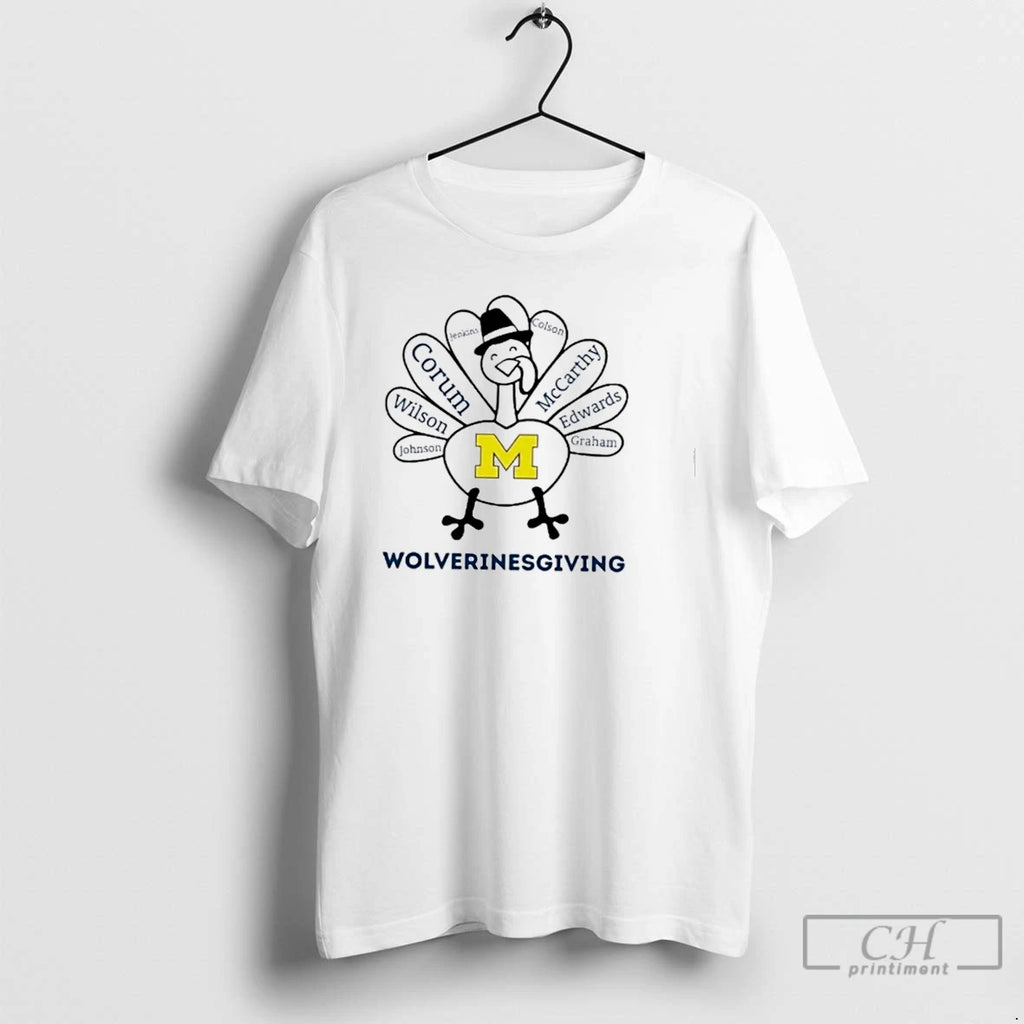 Premium Wolverinesgiving Michigan Wolverines X Thanksgiving T Shirts Hoodie Sweatshirt | PurePodTees.com