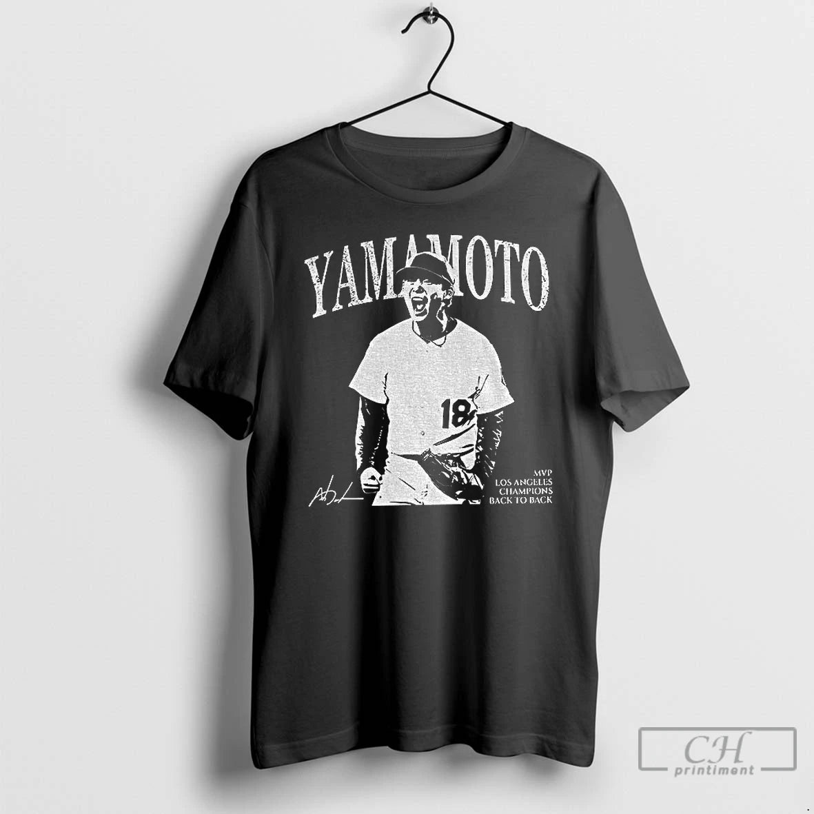 Premium Yamamoto Mvp Los Angeles Baseball Signature Vintage T Shirts Hoodie Sweatshirt | PurePodTees.com