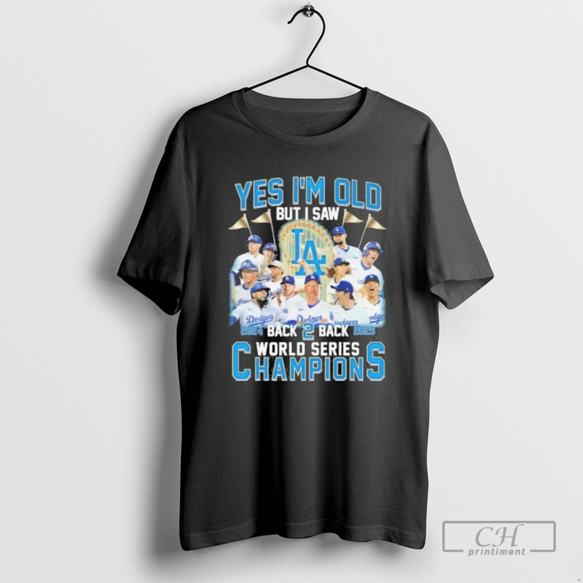 Premium Yes Im Old But I Saw Los Angeles Dodgers Back 2 Back World Series Shirt Hoodie Sweatshirt | PurePodTees.com