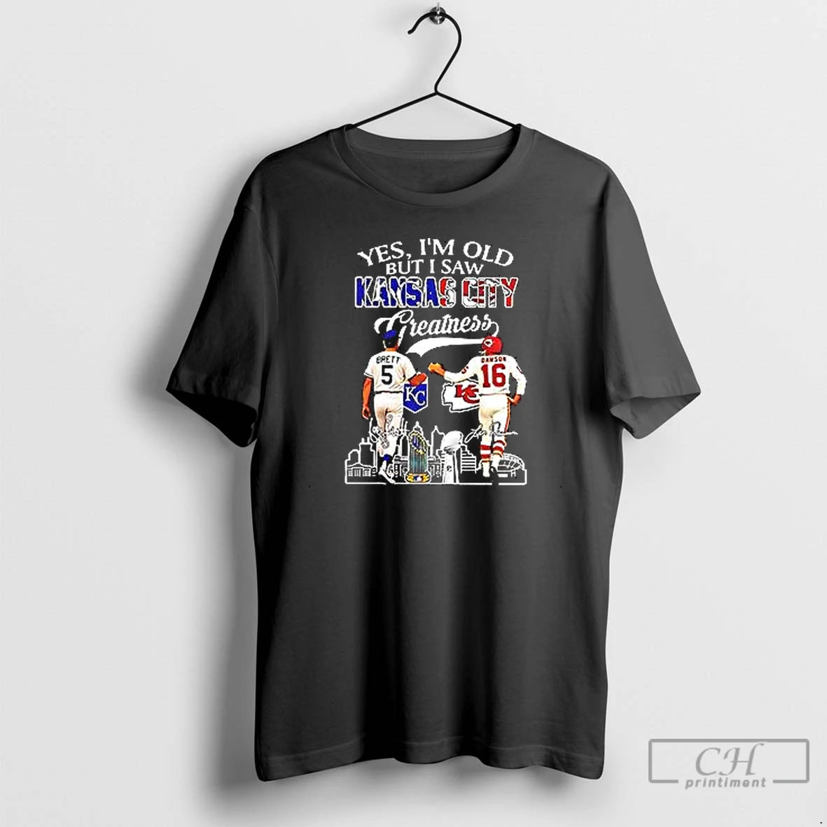 Premium Yes Im Old But I Saw Kansas City Greatness George Brett And Len Dawson Shirt Hoodie Sweatshirt | PurePodTees.com