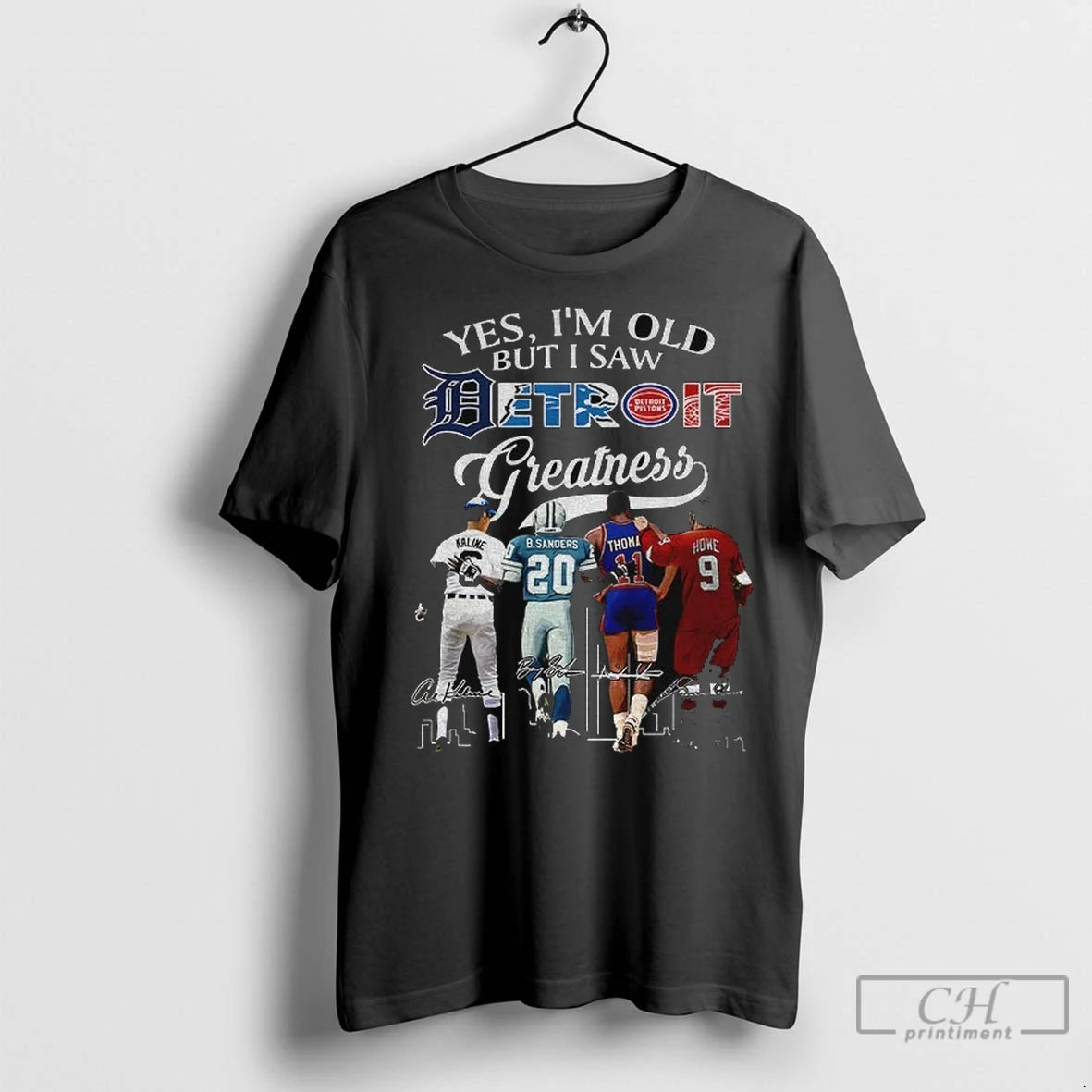 Premium Yes Im Old But I Saw Al Kaline Barry Sanders Isiah Thomas Steve Yzerman Shirt Hoodie Sweatshirt | PurePodTees.com