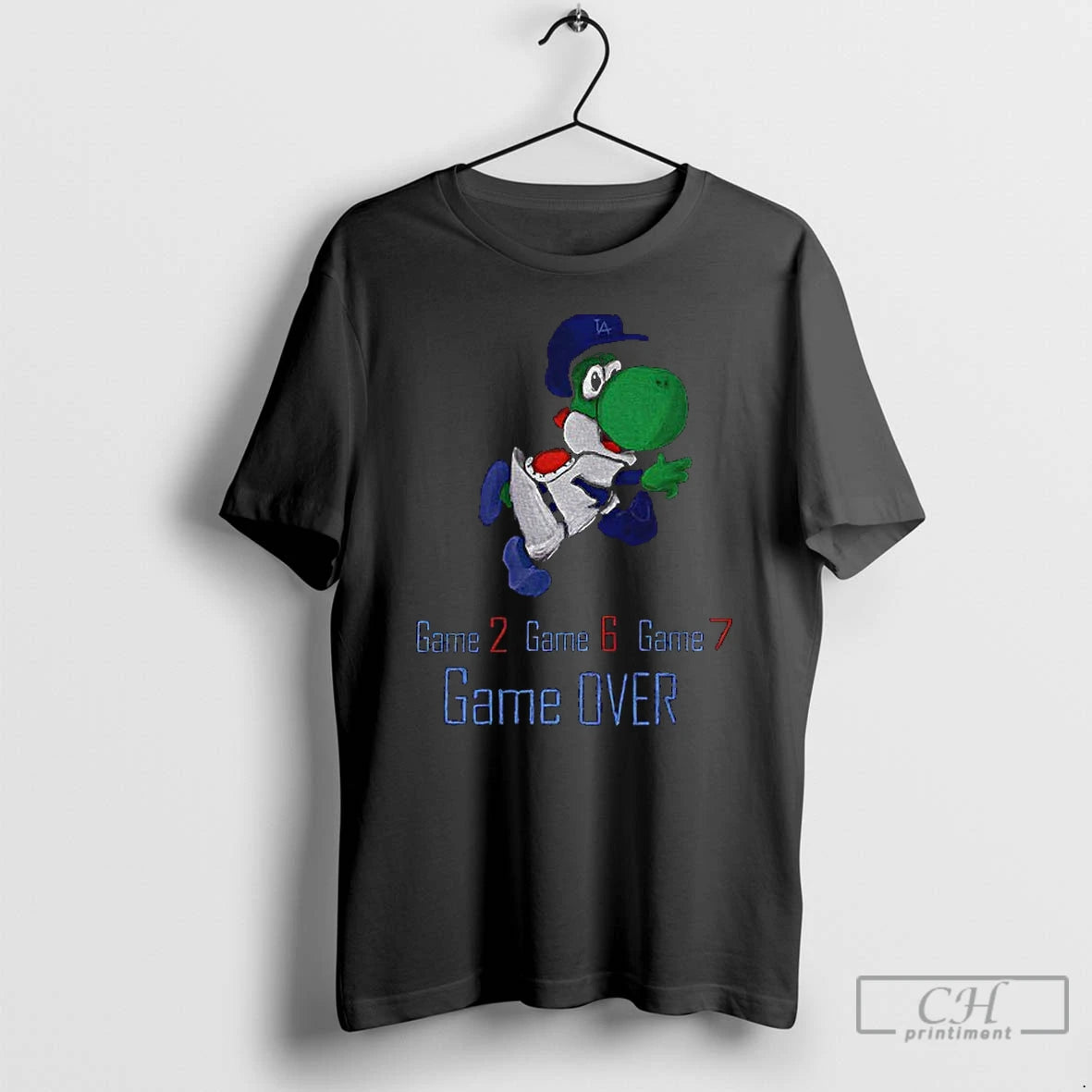 Premium Yoshi Game Over Game 2 Game 6 Game 7 Los Angeles Dodgers Mlb Baseball Shirt Hoodie Sweatshirt | PurePodTees.com