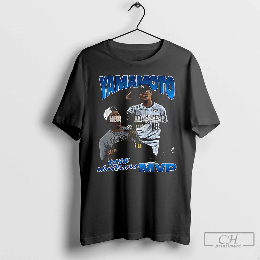 Premium Yoshinobu Yamamoto 2025 World Series Mvp Los Angeles Dodgers Mlb Champions Graphic T Shirts Hoodie Sweatshirt