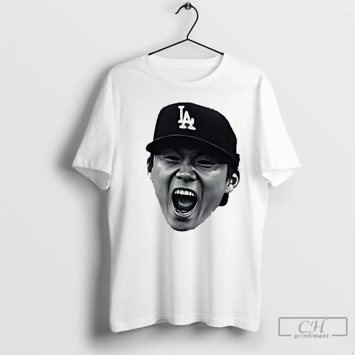 Premium Yoshinobu Yamamoto La Dodgers Big Face T Shirts Hoodie Sweatshirt | PurePodTees.com