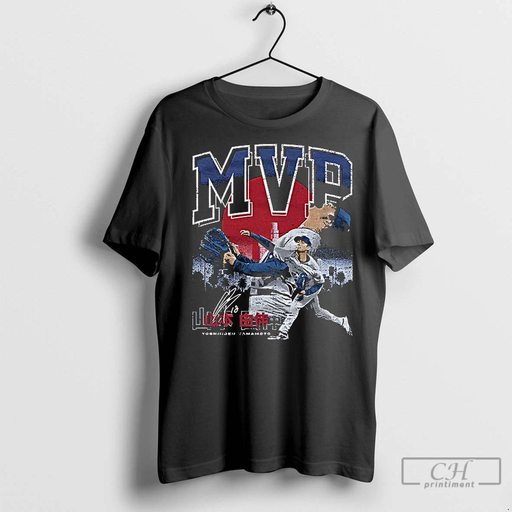 Premium Yoshinobu Yamamoto Los Angeles Dodgers 2025 Championship Mvp Japan Signature Shirt Hoodie Sweatshirt