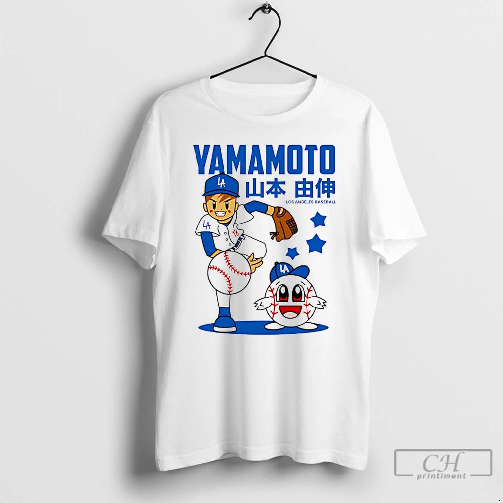 Premium Yoshinobu Yamamoto Los Angeles Dodgers Superstar Cartoon T Shirts Hoodie Sweatshirt | PurePodTees.com