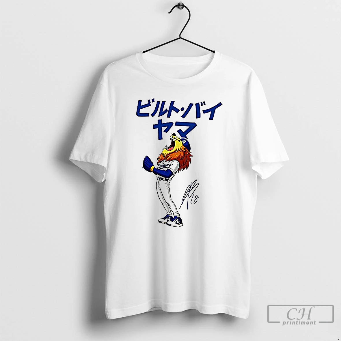 Premium Yoshinobu Yamamoto Mvp 2025 Dodgers Anime Lion Signature T Shirts Hoodie Sweatshirt | PurePodTees.com