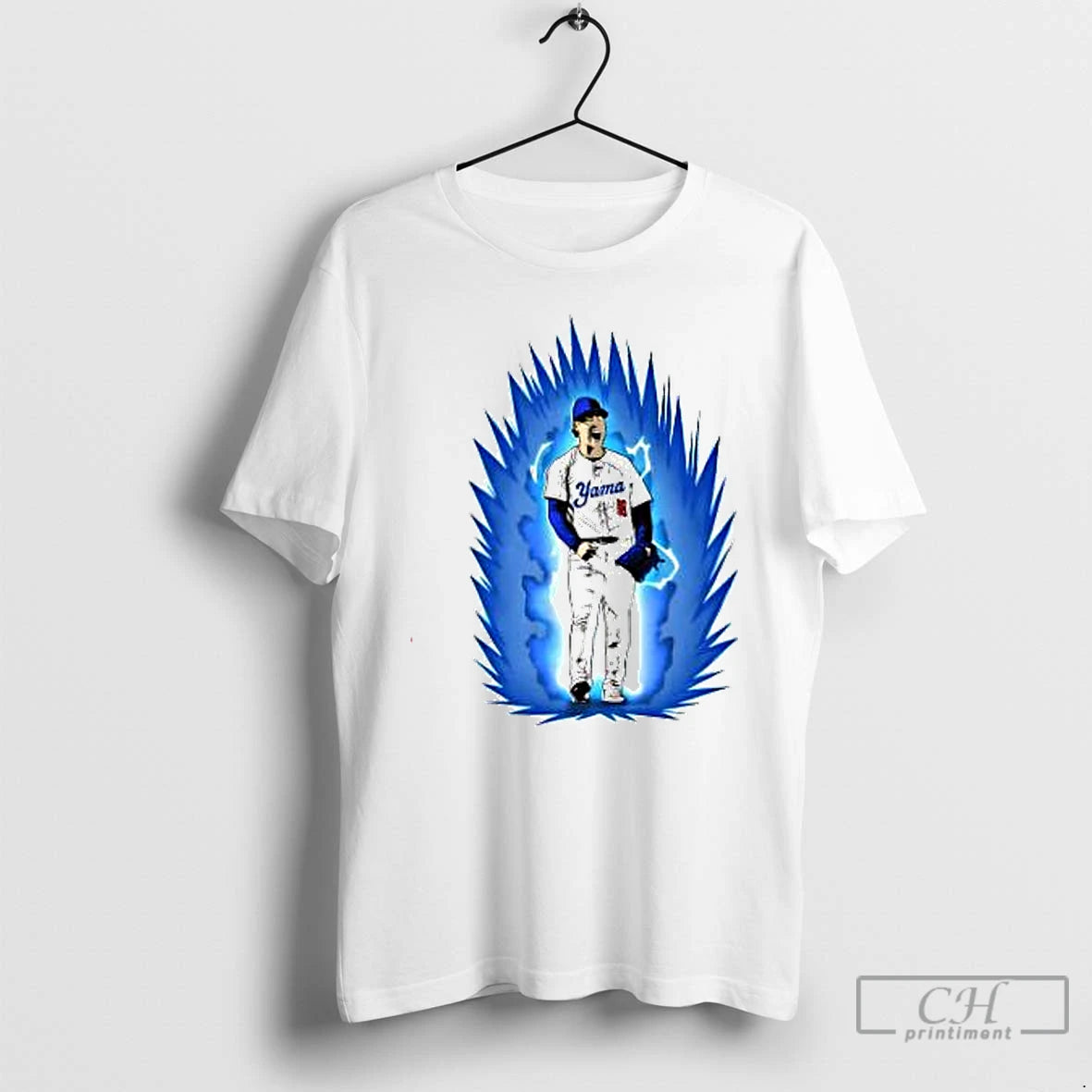 Premium Yoshinobu Yamamoto Super Saiyan Los Angeles Dodgers T Shirts Hoodie Sweatshirt | PurePodTees.com