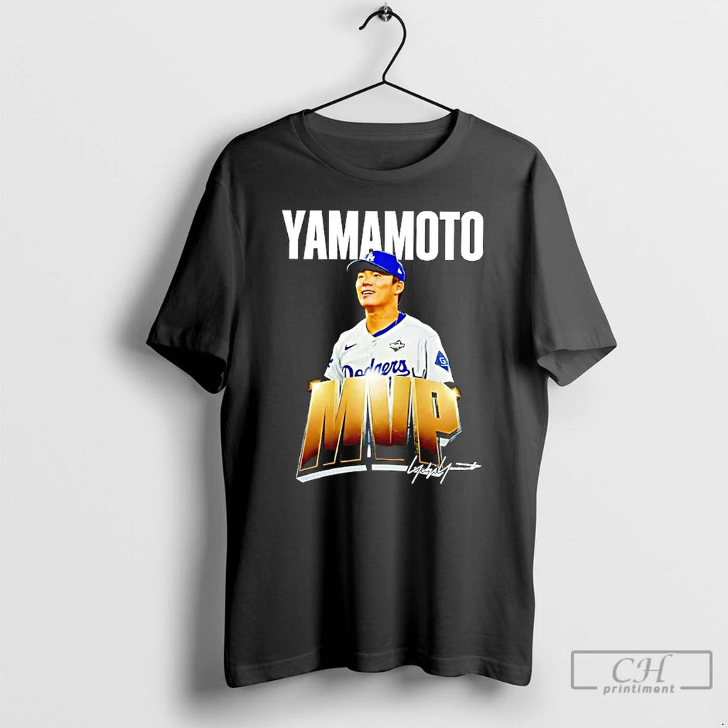 Premium Yoshinobu Yamamoto World Series 2025 Mvp T Shirts Hoodie Sweatshirt | PurePodTees.com