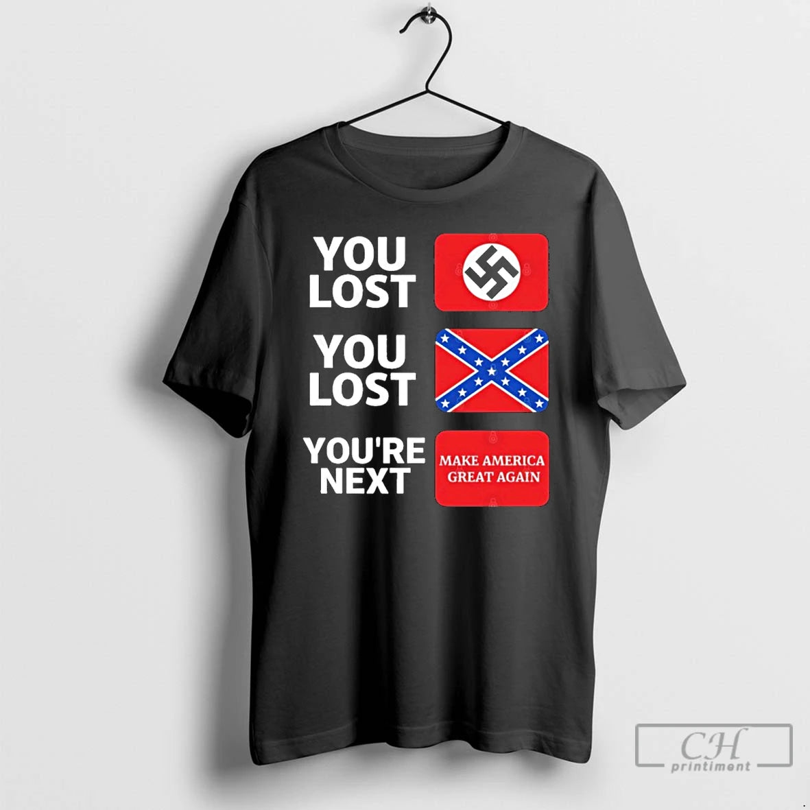 Premium You Lost You Lost Youre Next Maga 2025 T Shirts Hoodie Sweatshirt | PurePodTees.com
